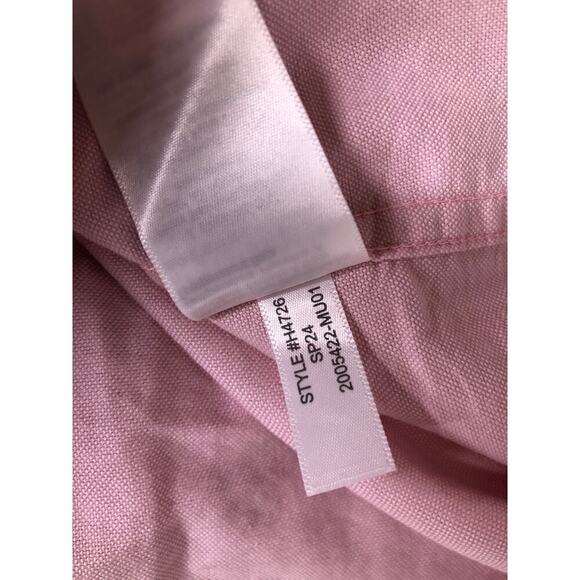 J. Crew Slim Flex Oxford Shirt Button Up Long Sleeve Resort Pink White NWT Large - Picture 8 of 9